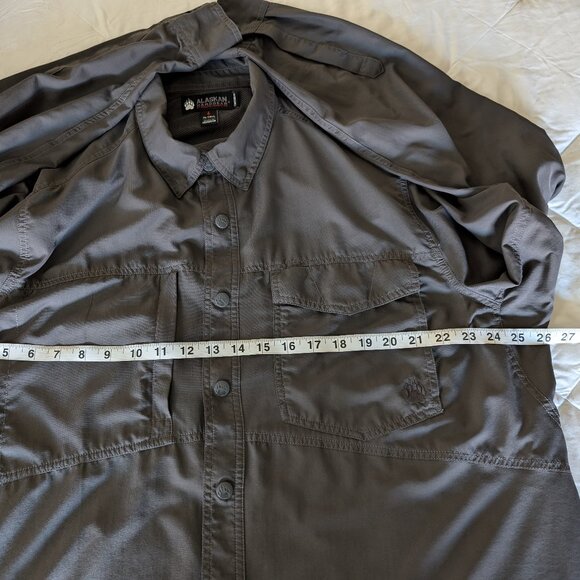 ALASKAN HARDGEAR Shirt Men's XL Tall Gray Standard Fit Button Pocket Long Sleeve - Picture 13 of 14